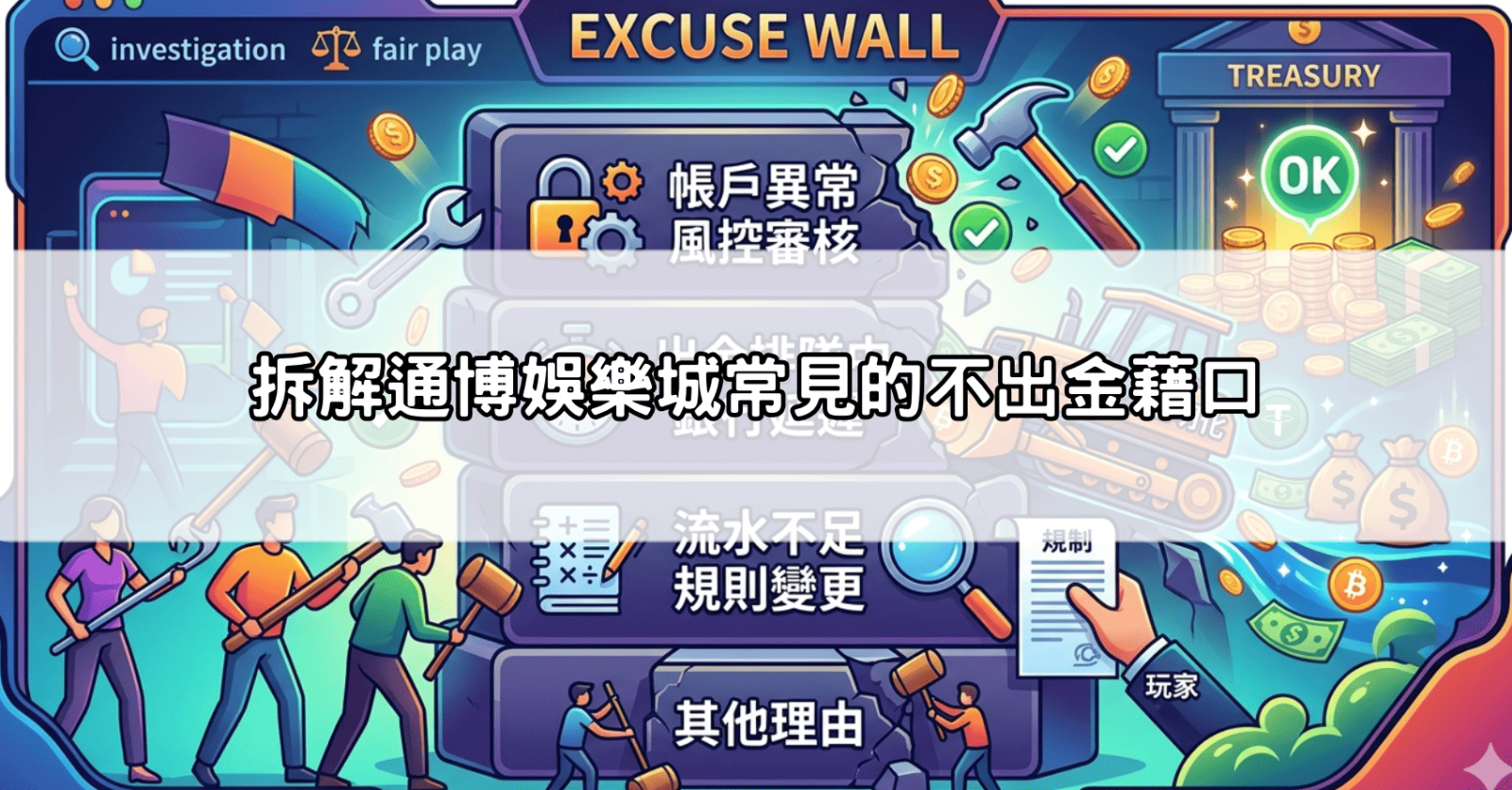 拆解通博娛樂城常見的不出金藉口